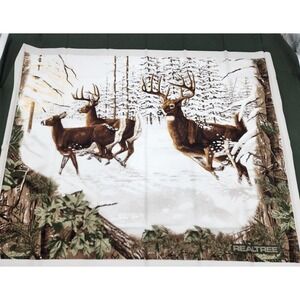RealTree Xtra Green Star Of The Show Pattern Winter Deer Quilt Kit 69.5"x 76.5"
